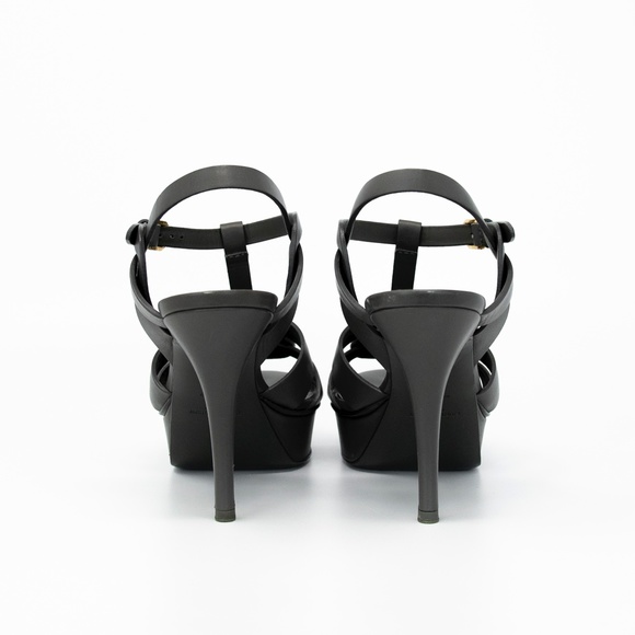 Saint Laurent YSL Tribute Sandals Size 39 Grey - Picture 4 of 7